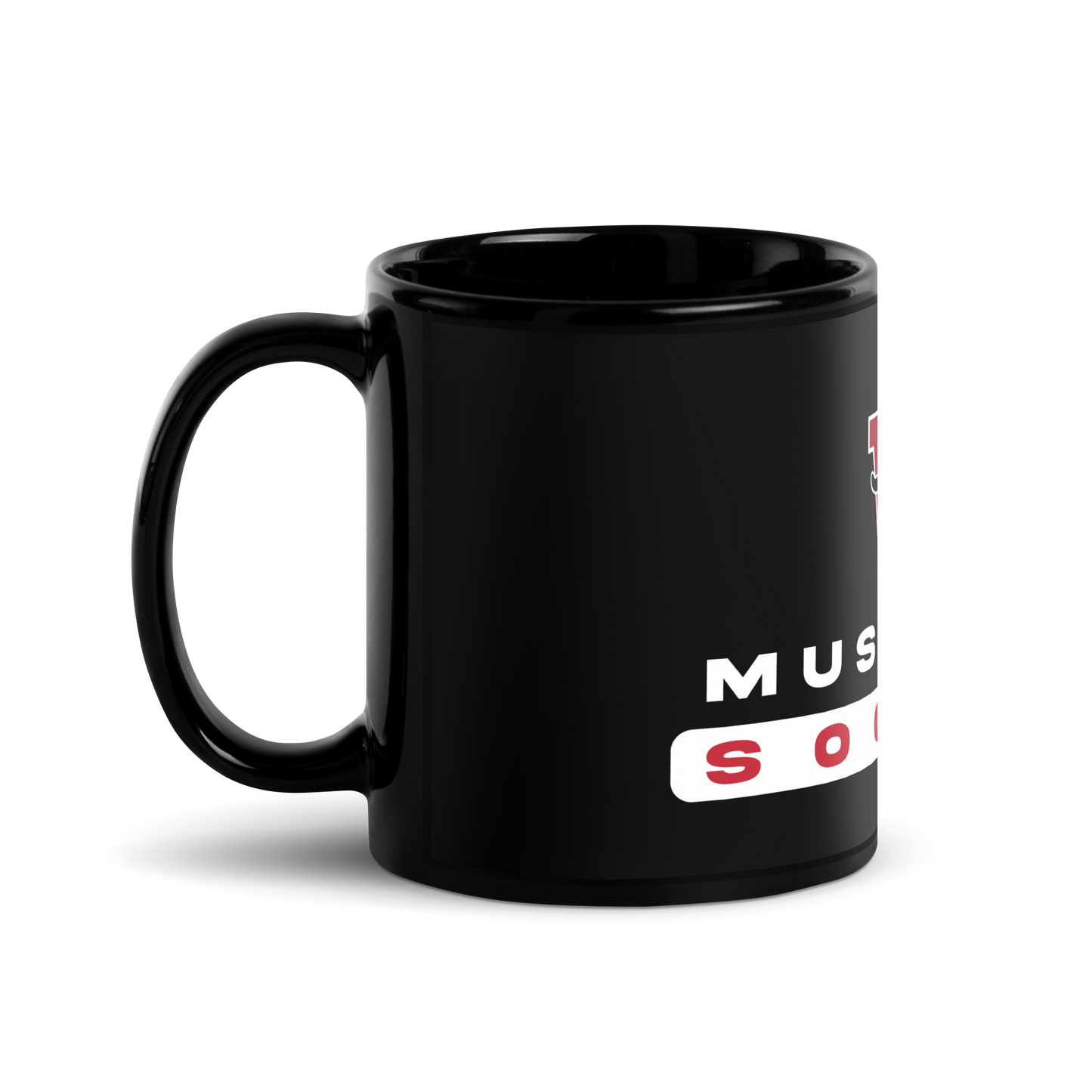 Warde Soccer Black Glossy Mug