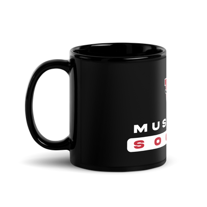 Warde Soccer Black Glossy Mug