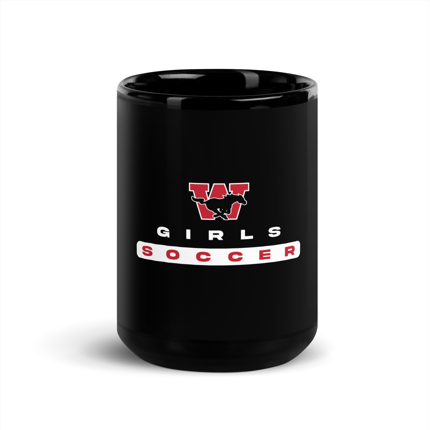 Warde Soccer Black Glossy Mug