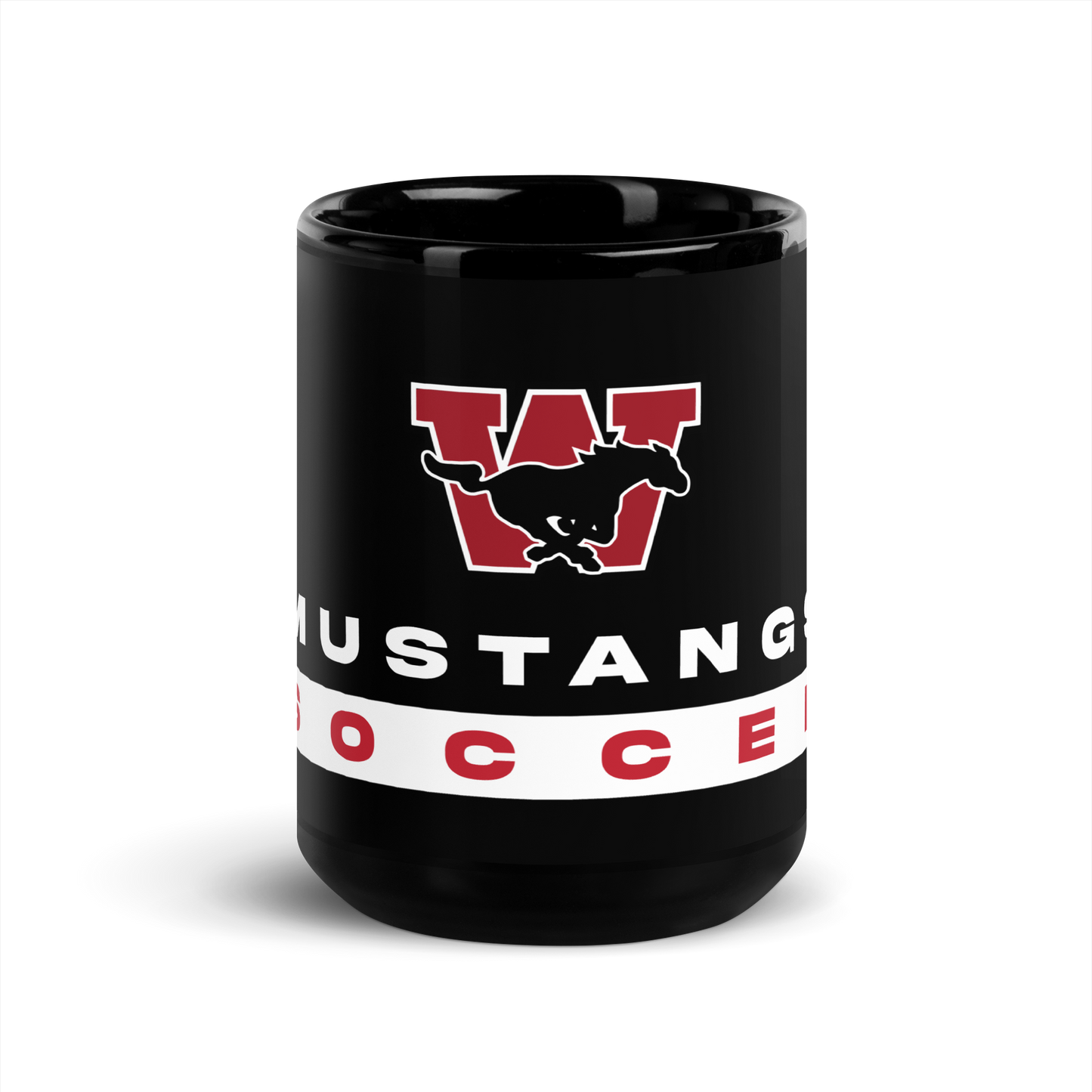 Warde Soccer Black Glossy Mug