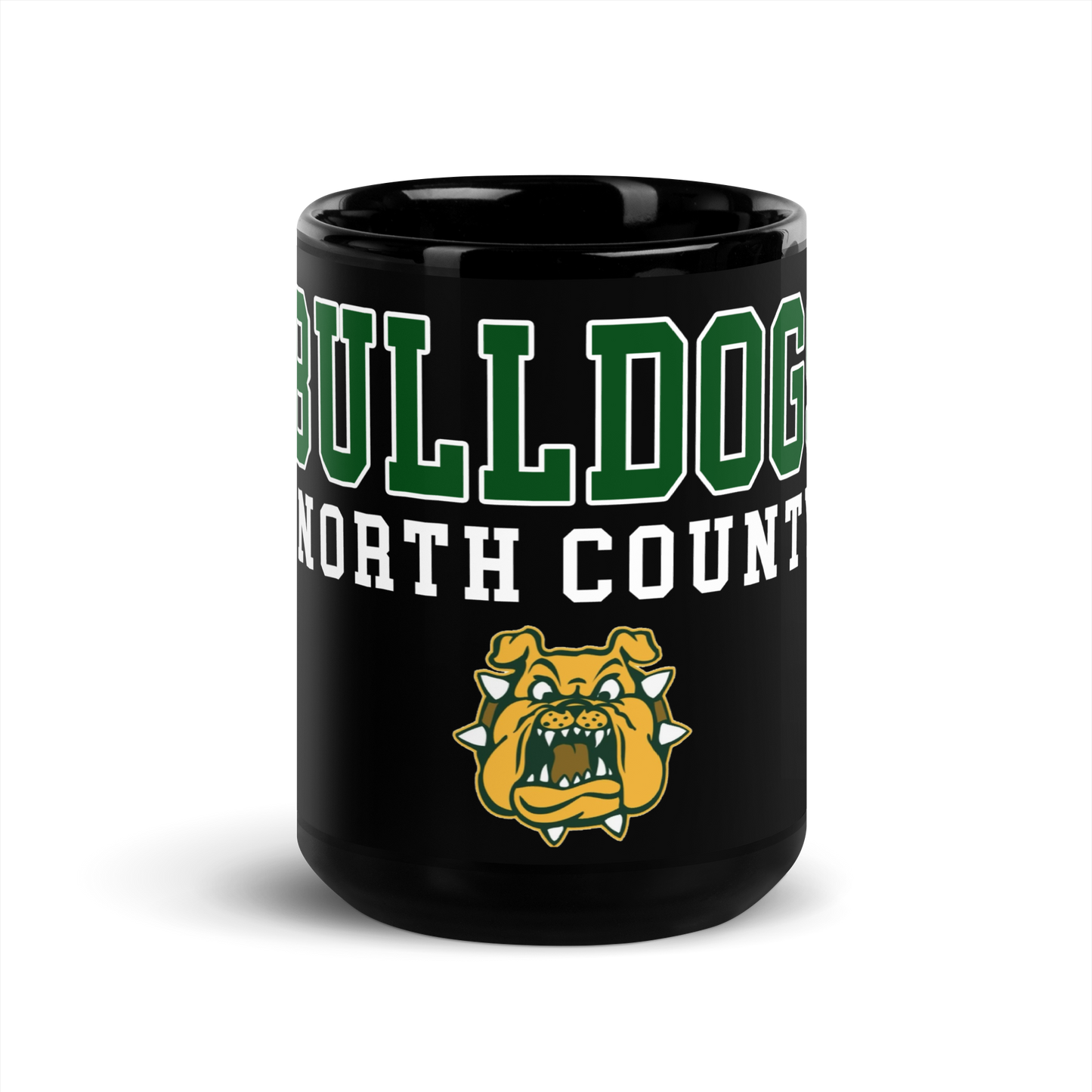 North County Bulldogs Black Glossy Mug