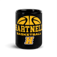 Hartnell Basketball Black Glossy Mug