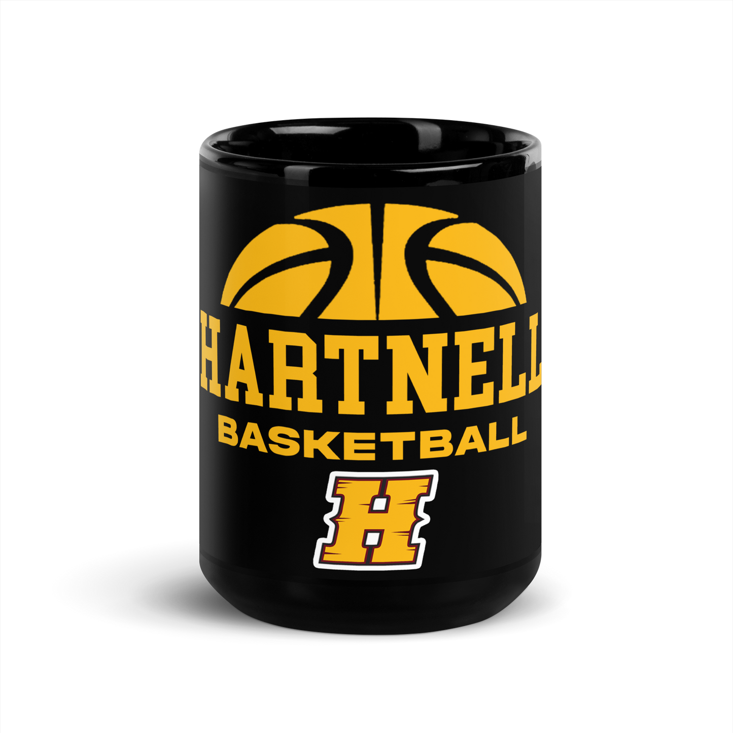 Hartnell Basketball Black Glossy Mug