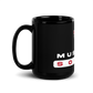 Warde Soccer Black Glossy Mug