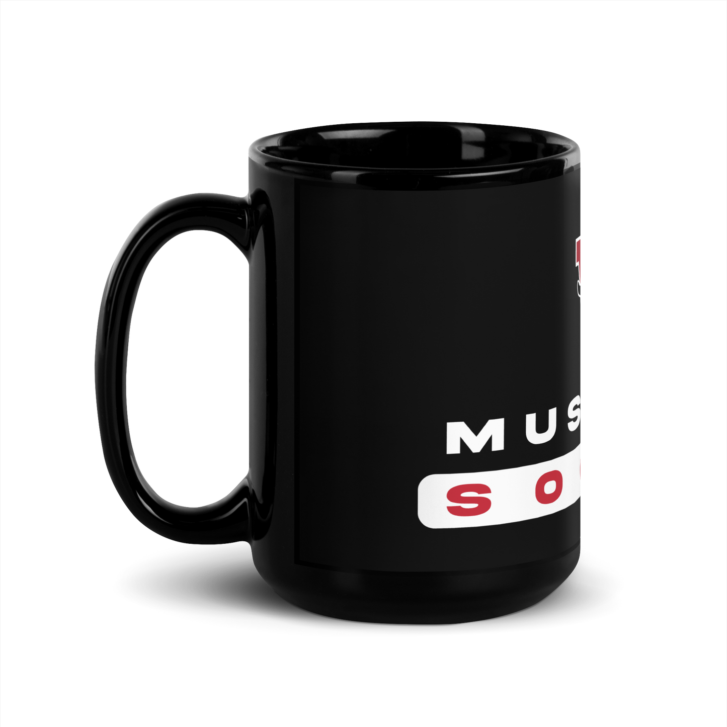 Warde Soccer Black Glossy Mug