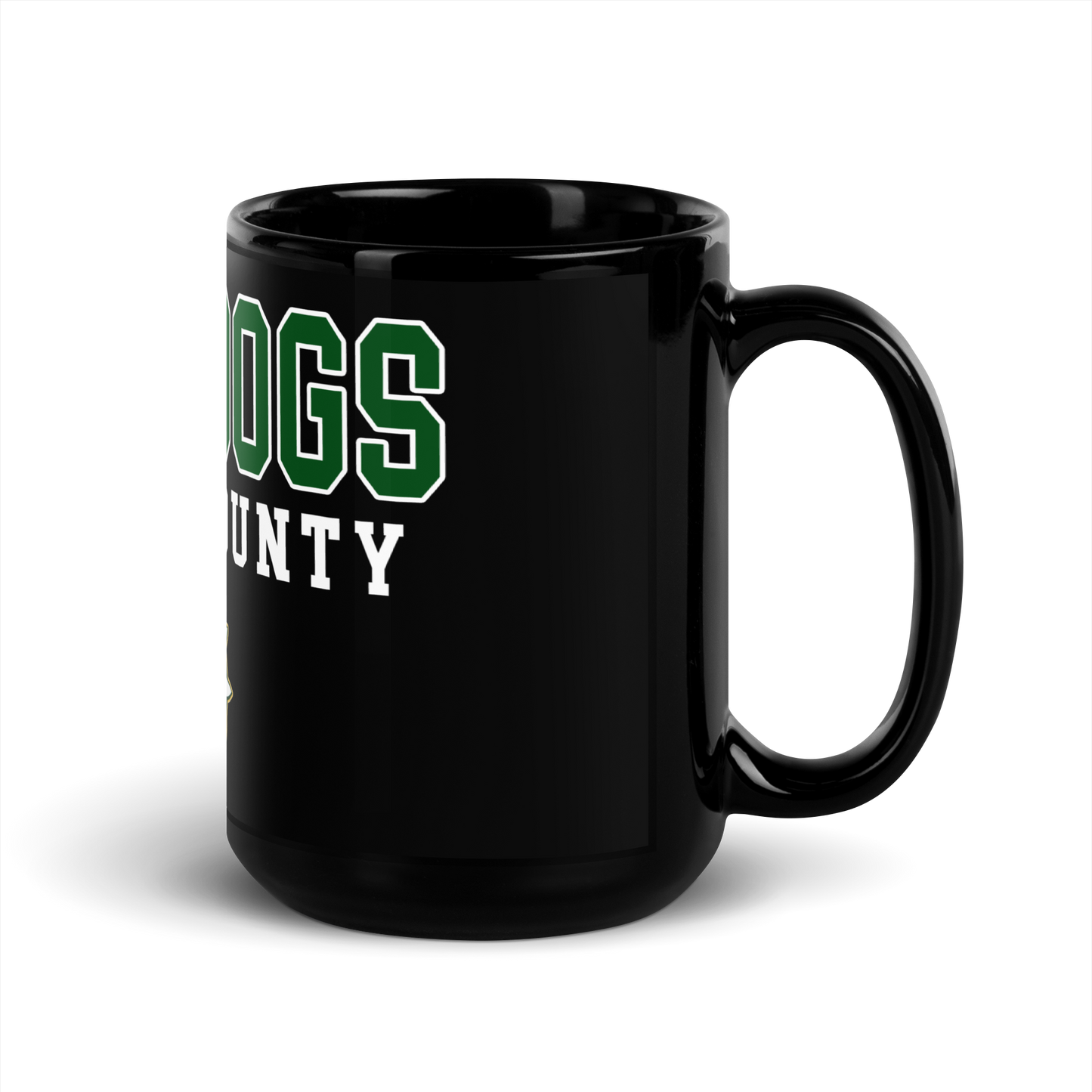 North County Bulldogs Black Glossy Mug