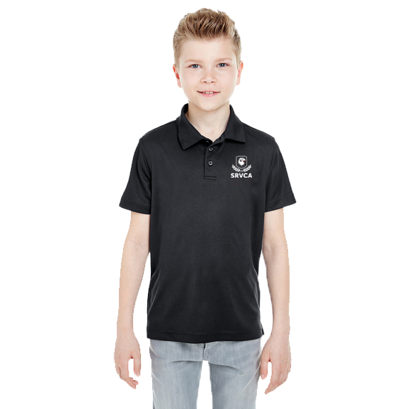 Boys Black Polo SRVCA Performance Uniform Approved