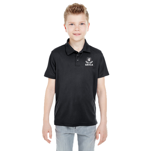 Boys Black Polo SRVCA Performance Uniform Approved