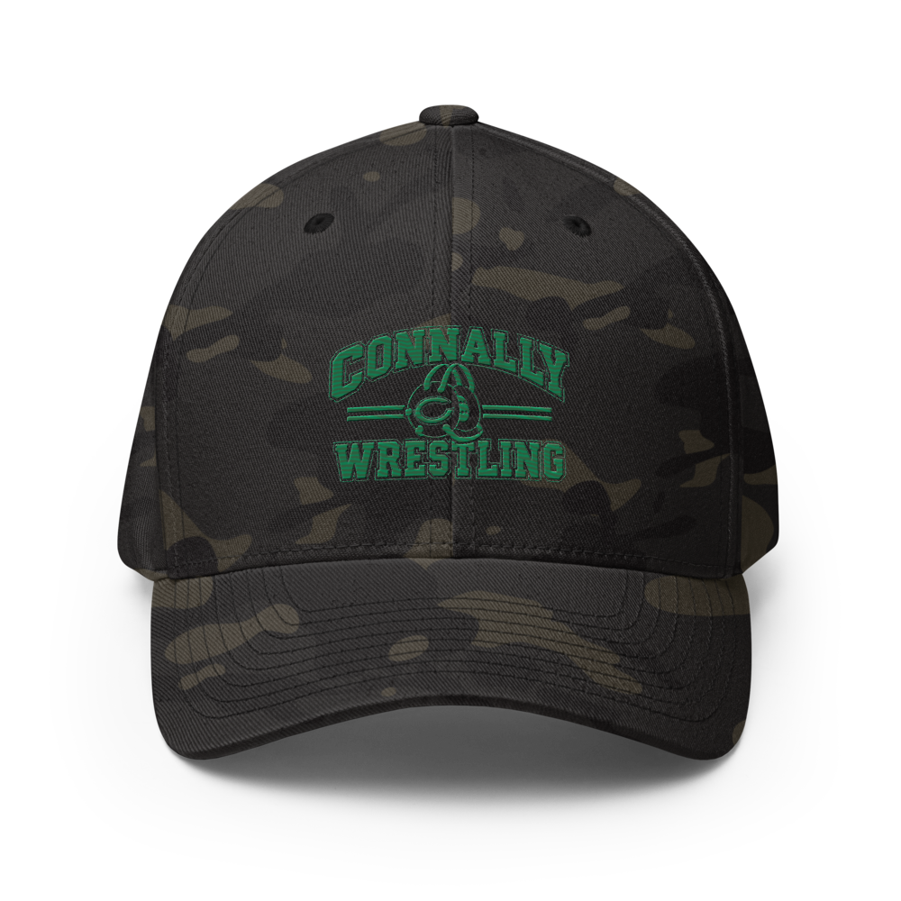 Connally Wrestling Blk Closed-Back Structured Cap