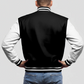 Black Wool & White Leather Jacket