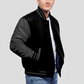 Black Wool & Black Leather Jacket