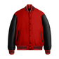 Scarlet Wool & Black Leather Jacket