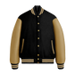 Black Wool & Vegas Gold Leather Jacket
