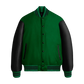 Kelly Green Wool & Black Leather Jacket