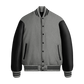 Light Oxford Wool & Black Leather Jacket