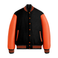 Black Wool & Orange Leather Jacket
