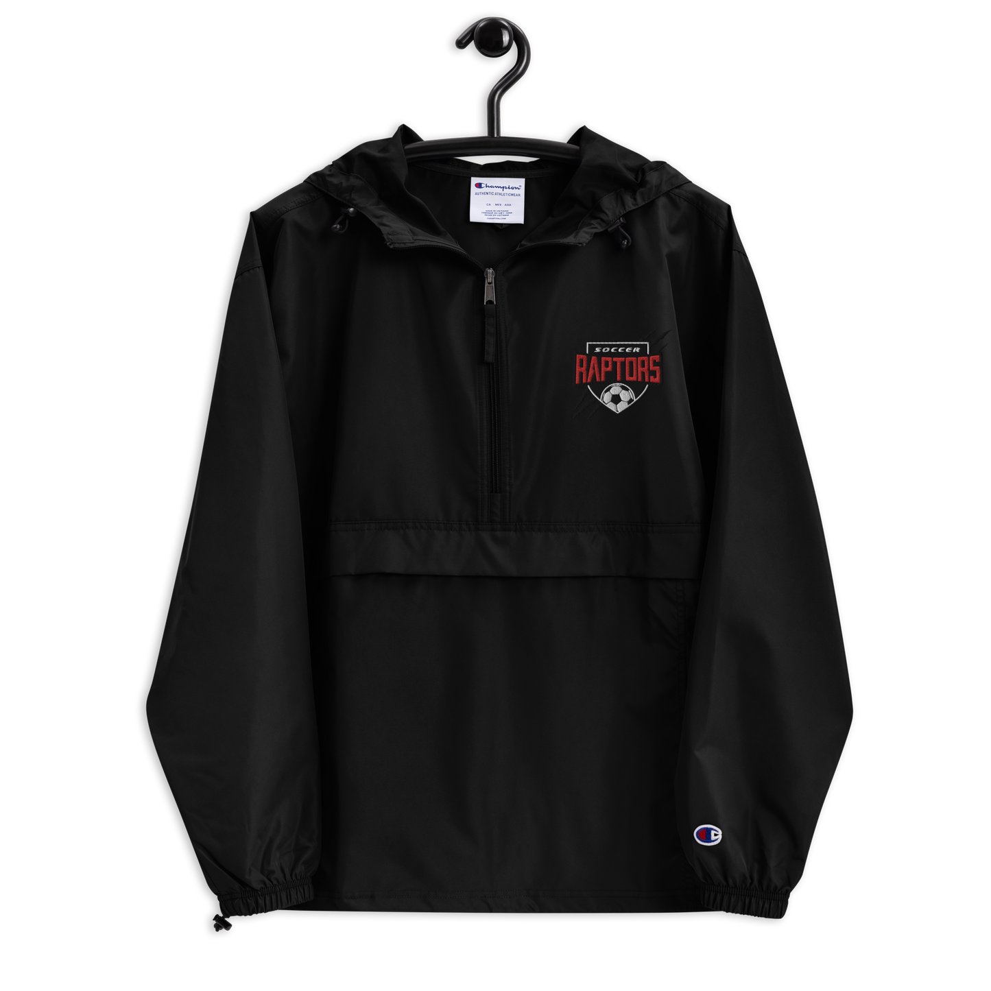 Raptors Soccer Embroidered Champion Packable Jacket