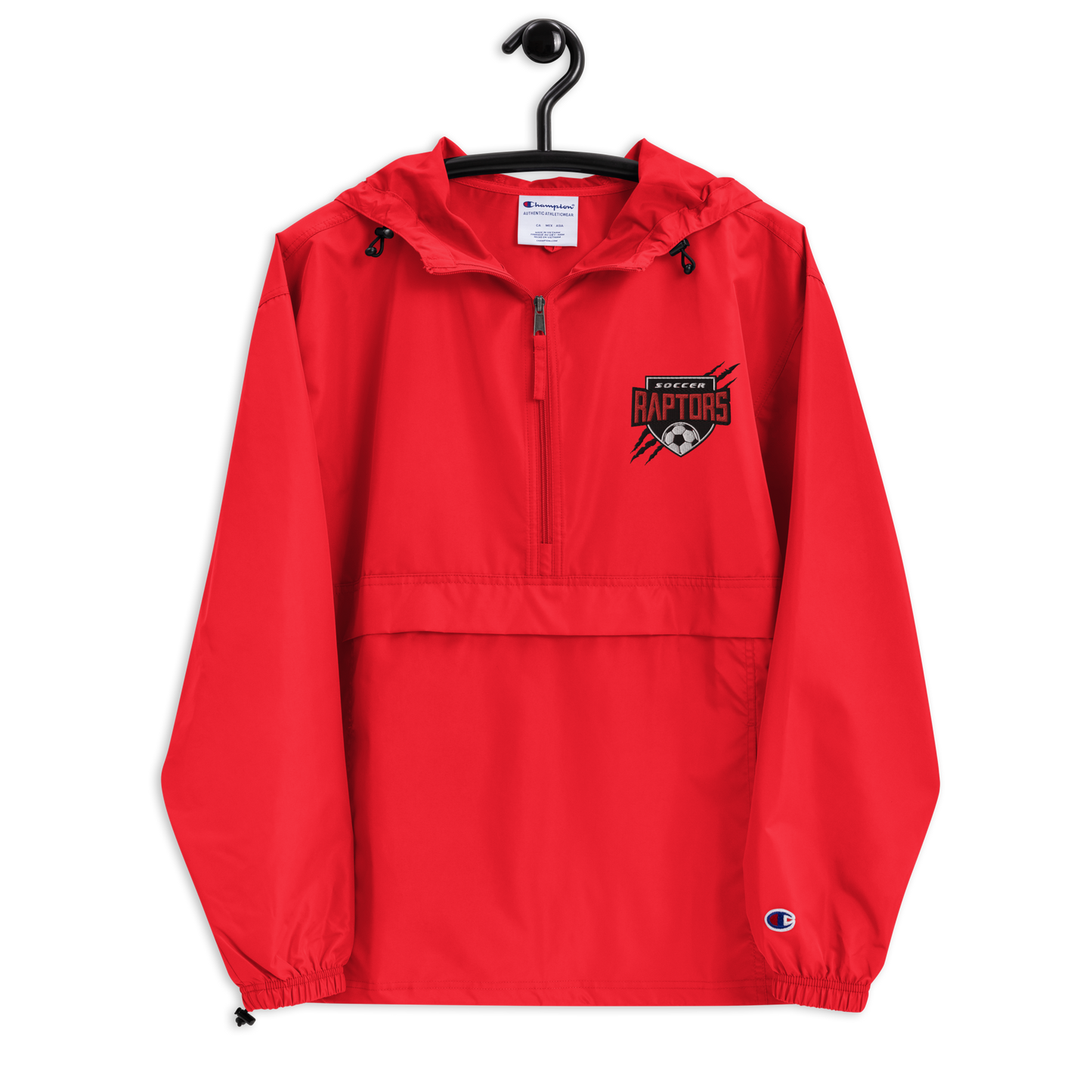 Raptors Soccer Embroidered Champion Packable Jacket