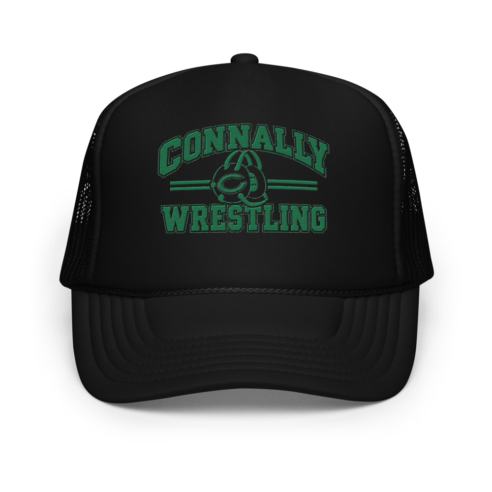 Connally Wrestling Blk Foam Trucker Hat