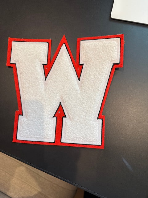 "W" Block Letter Patch