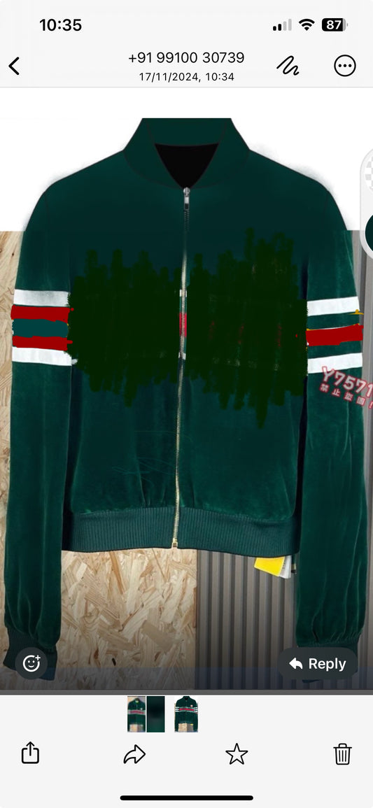 Velour Track Jacket