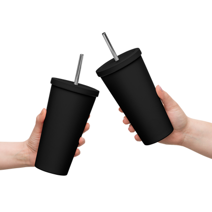 SRVCA Insulated tumbler with a straw