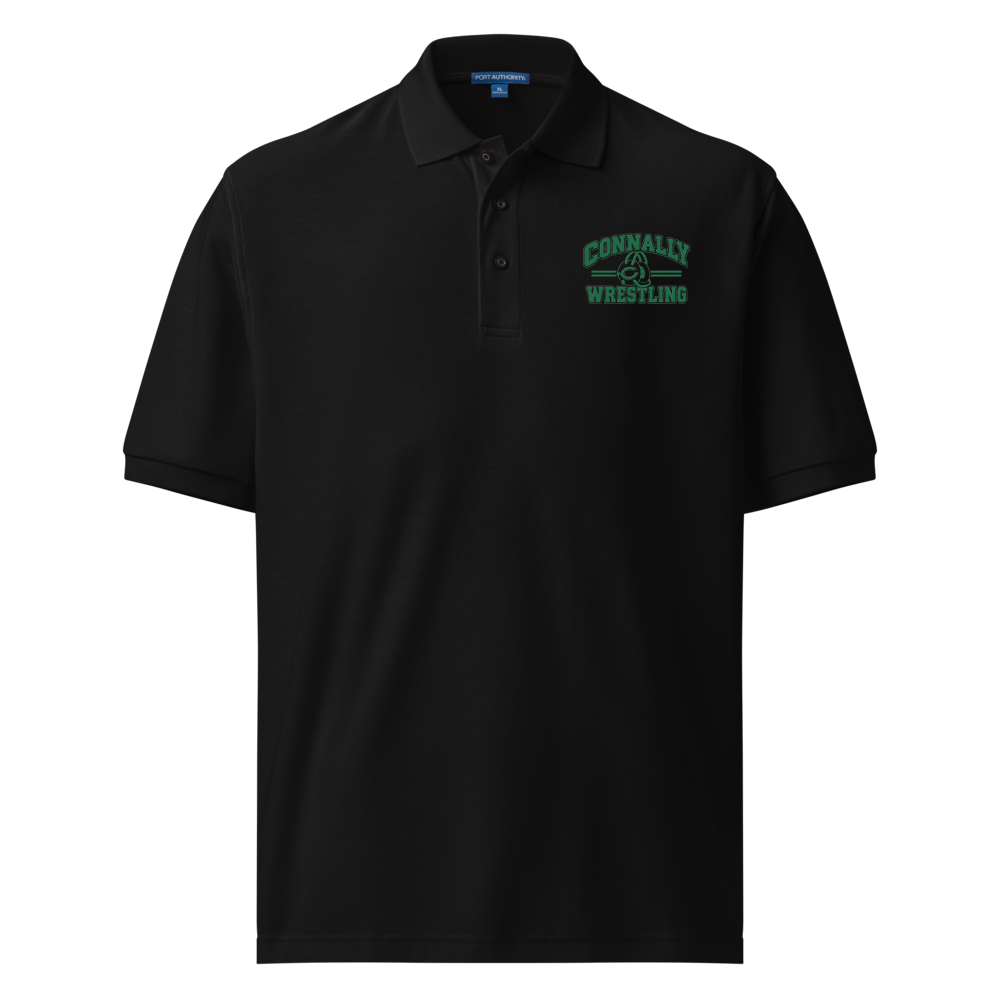 Connally Wrestling Blk Premium Polo Shirt