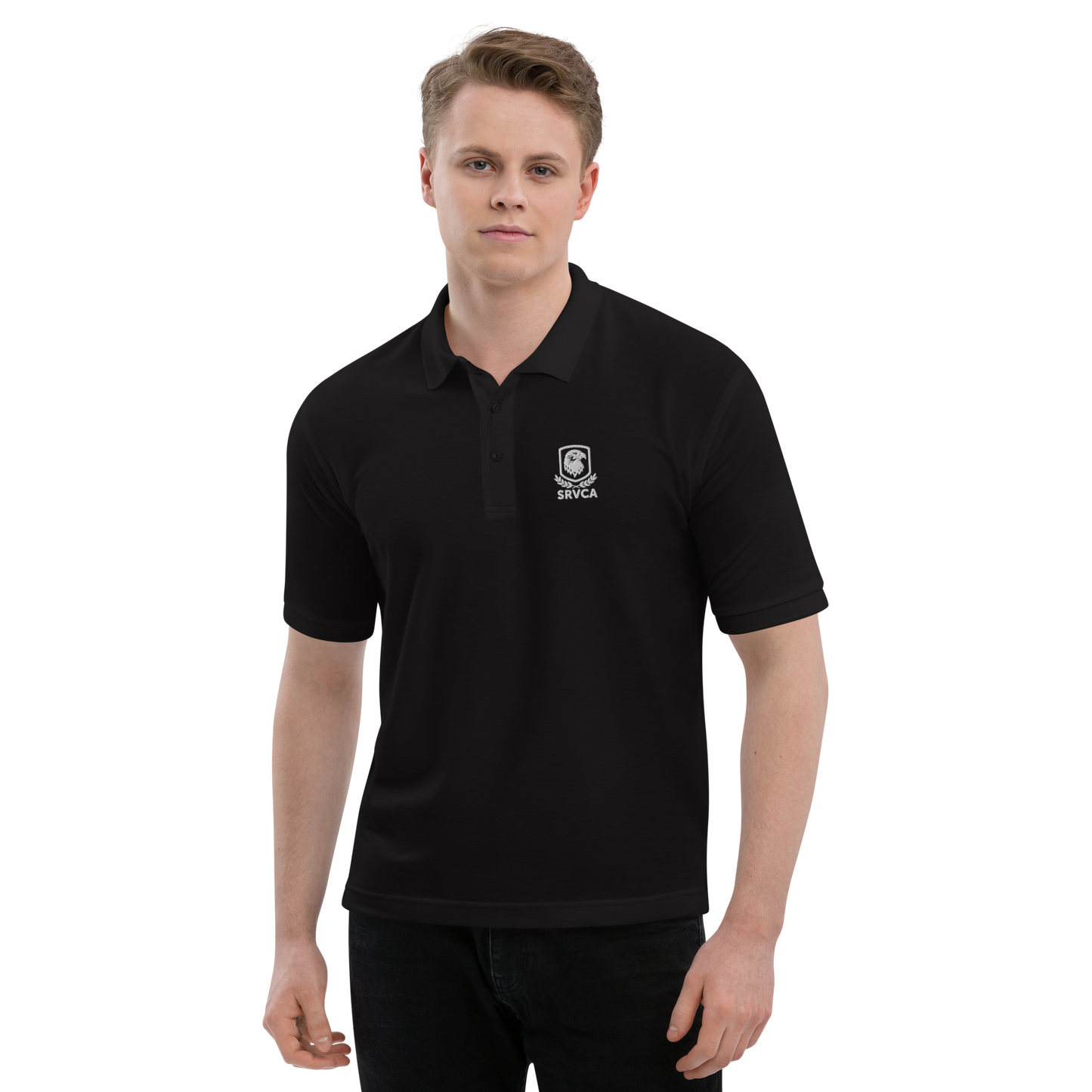 SRVCA Men's Premium Polo  Uniform Approved