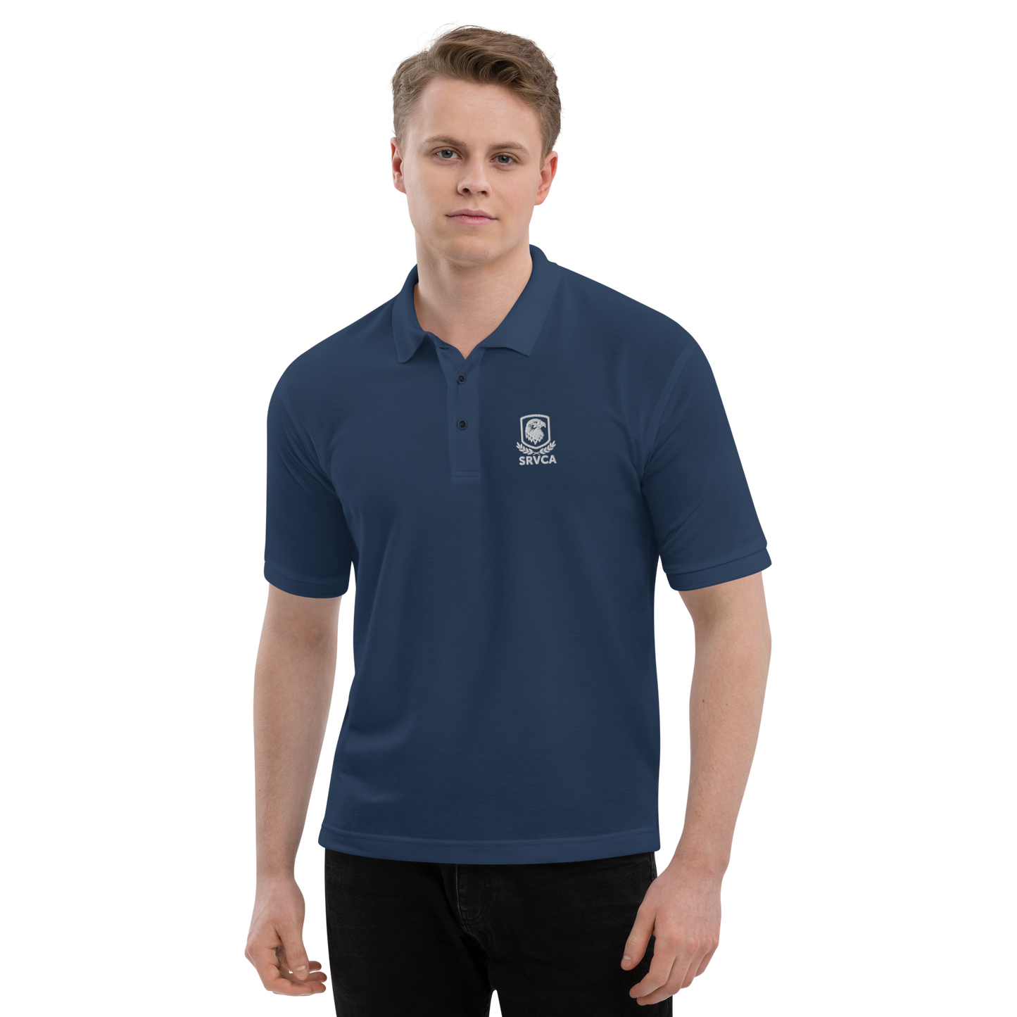 SRVCA Men's Premium Polo  Uniform Approved