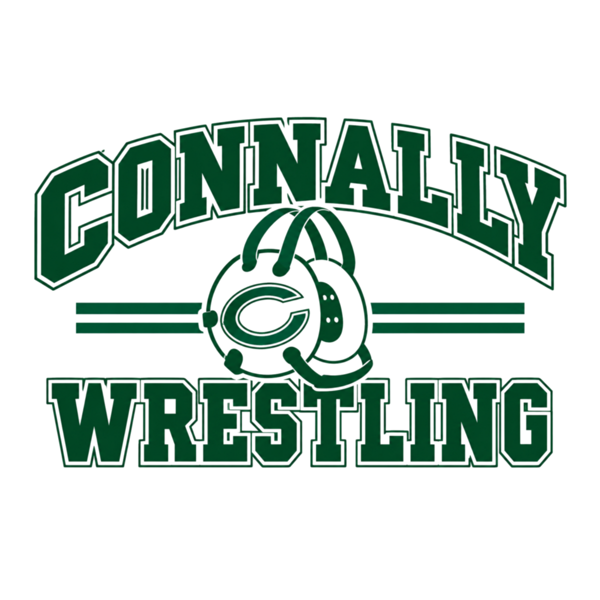 Connally Wrestling Blk Women's Cropped Hoodie