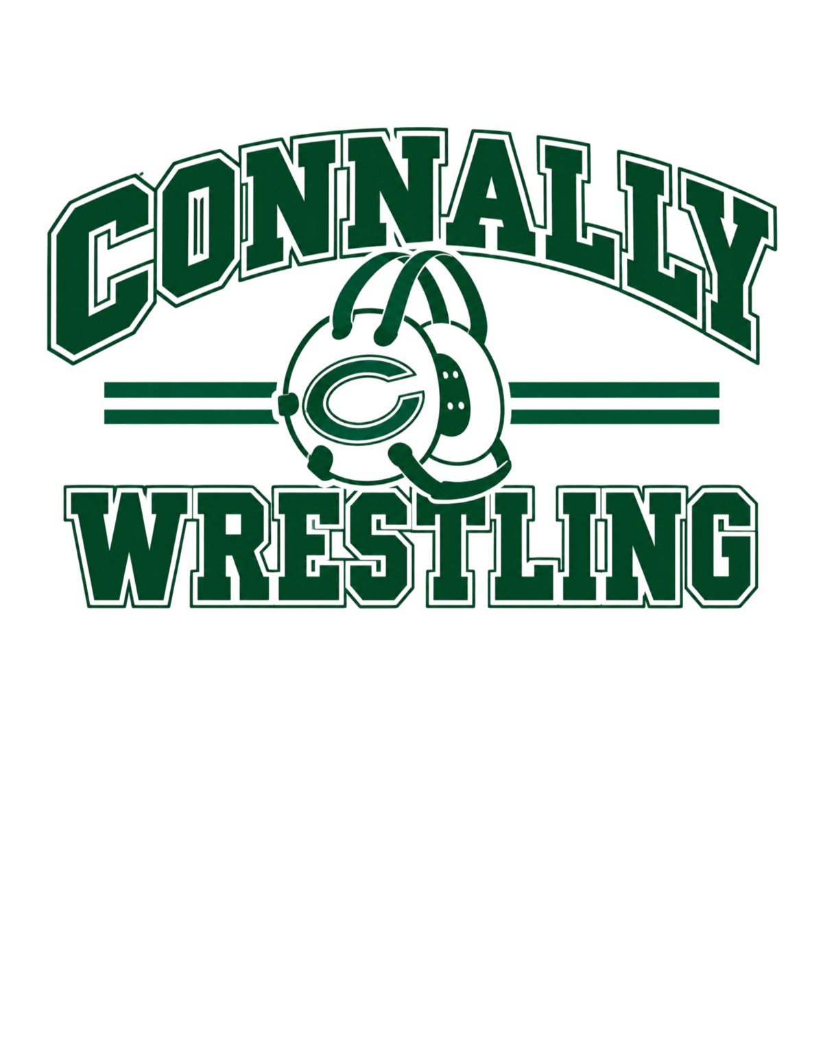 Connally Wrestling Blk Unisex Performance Crew Neck T-Shirt