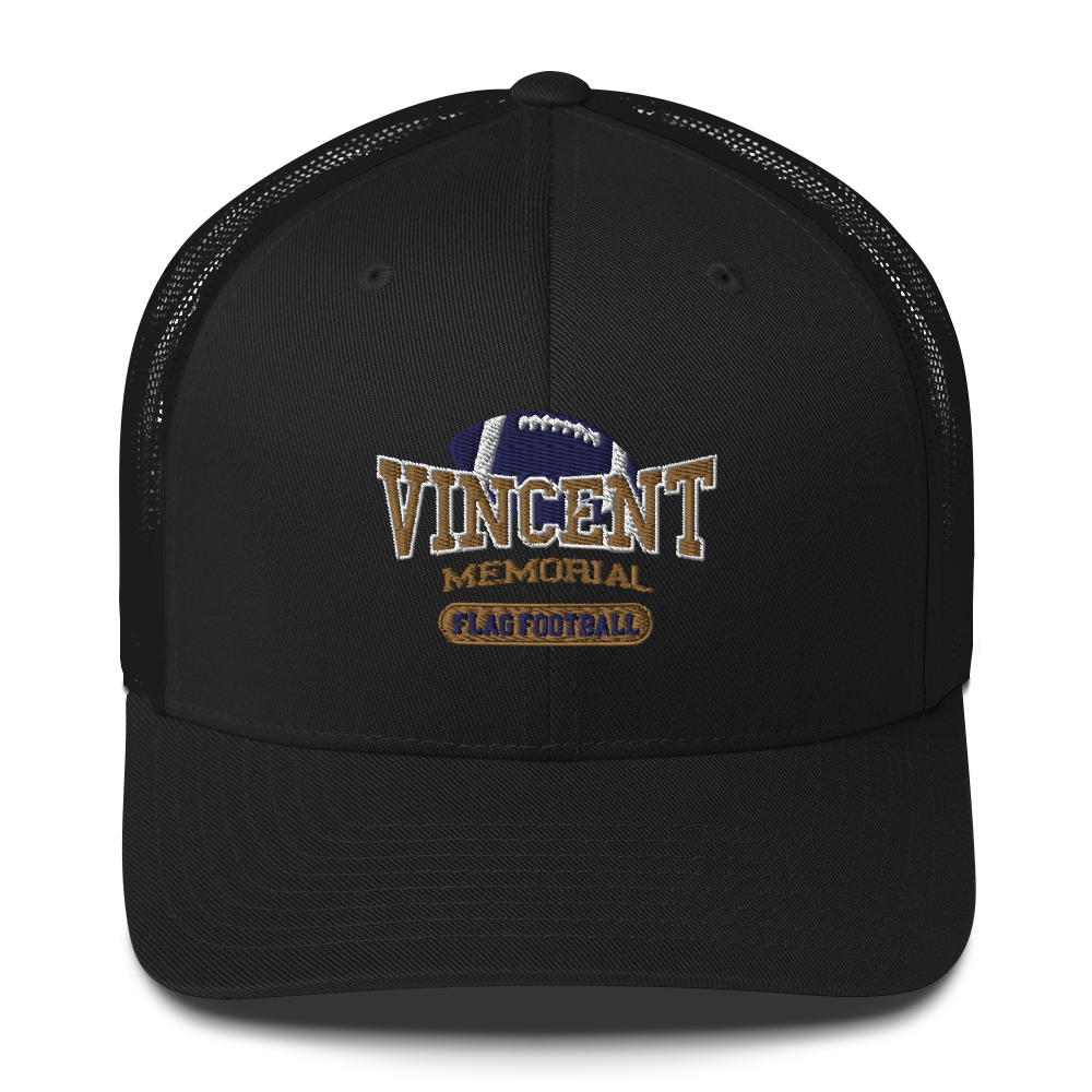 Vincent Memorial flag football Trucker Cap