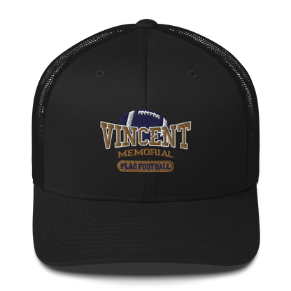 Vincent Memorial flag football Trucker Cap