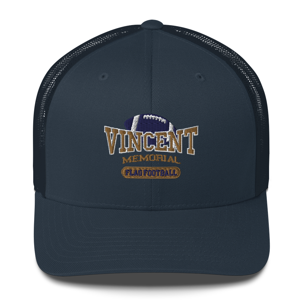 Vincent Memorial flag football Trucker Cap