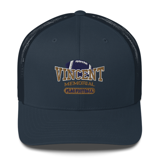 Vincent Memorial flag football Trucker Cap