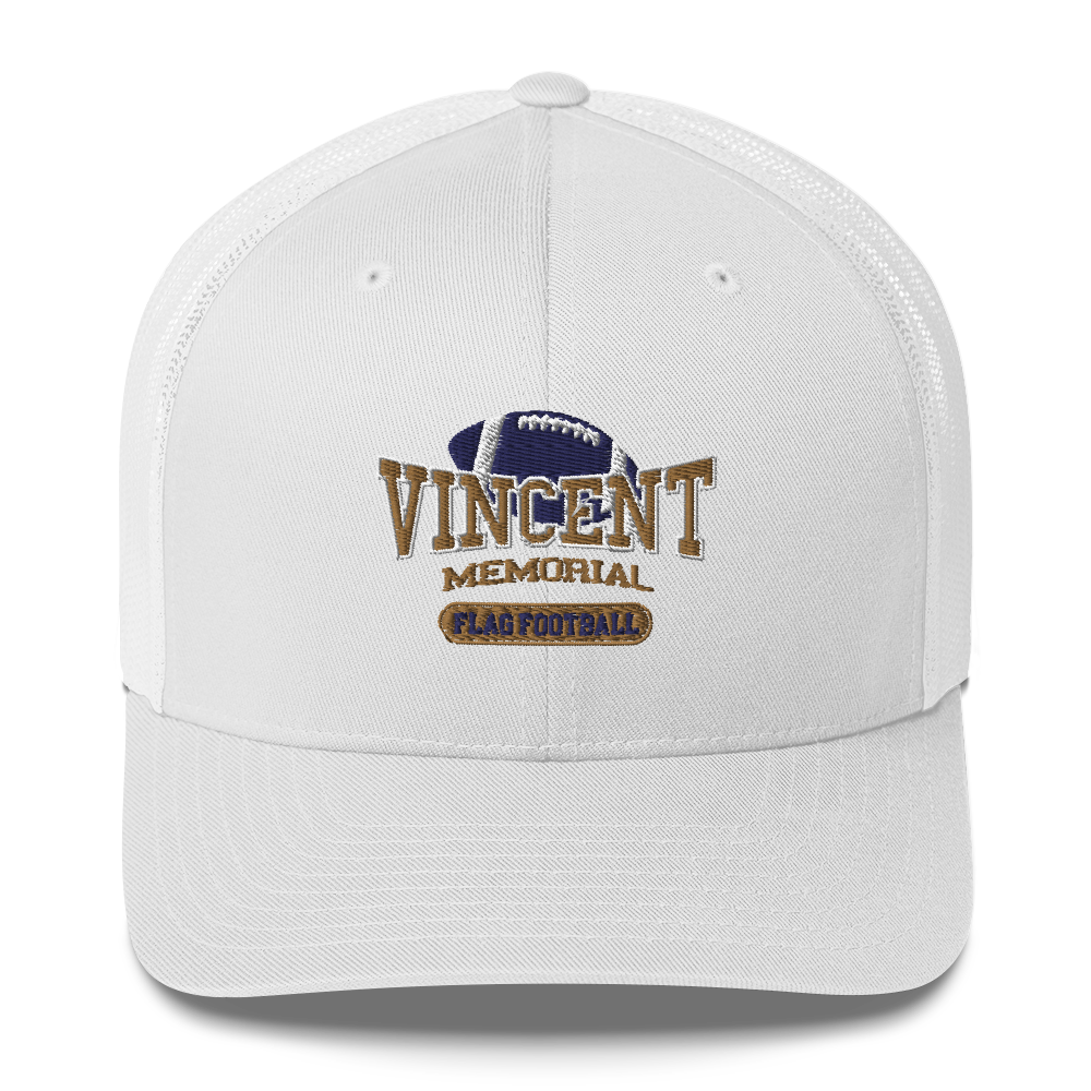 Vincent Memorial flag football Trucker Cap