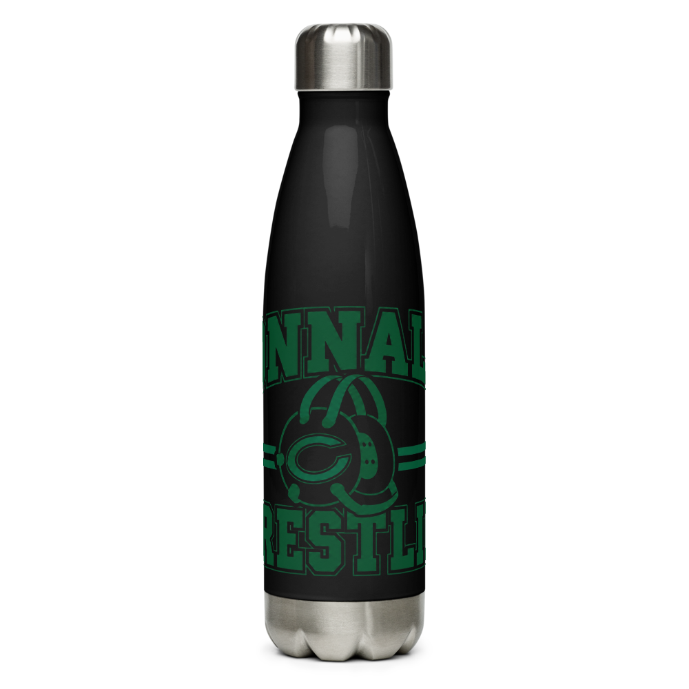 Connally Wrestling Blk Stainless Steel Water Bottle
