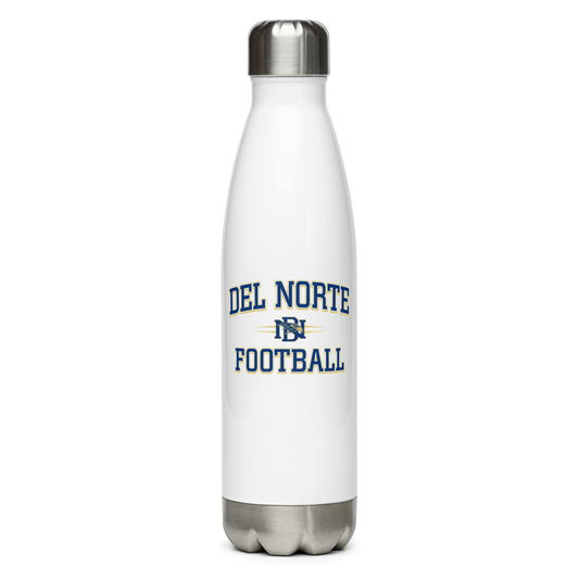 Del Norte Football Stainless steel water bottle