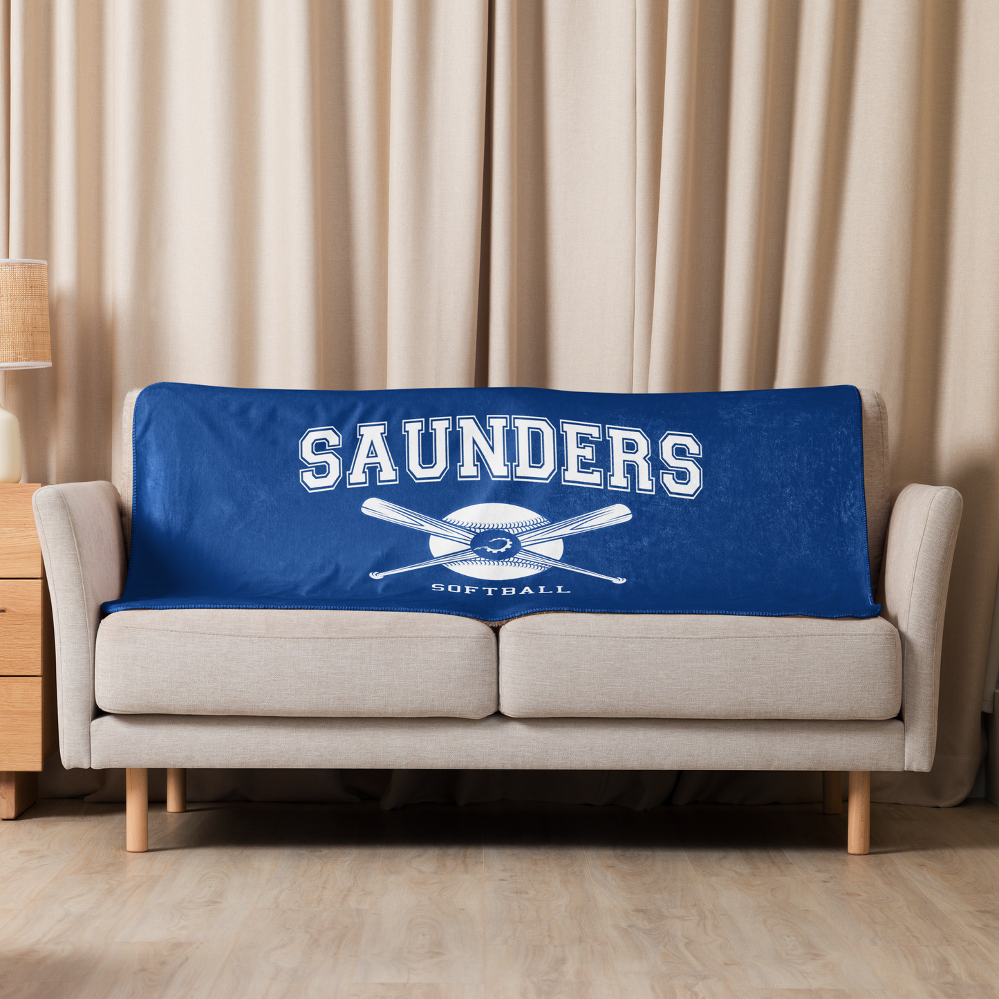 Saunders High School Softball Sherpa blanket