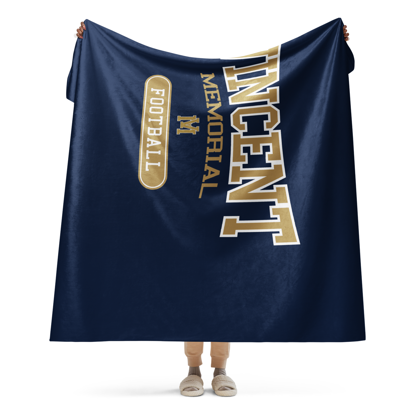 Vincent Memorial Football Sherpa blanket