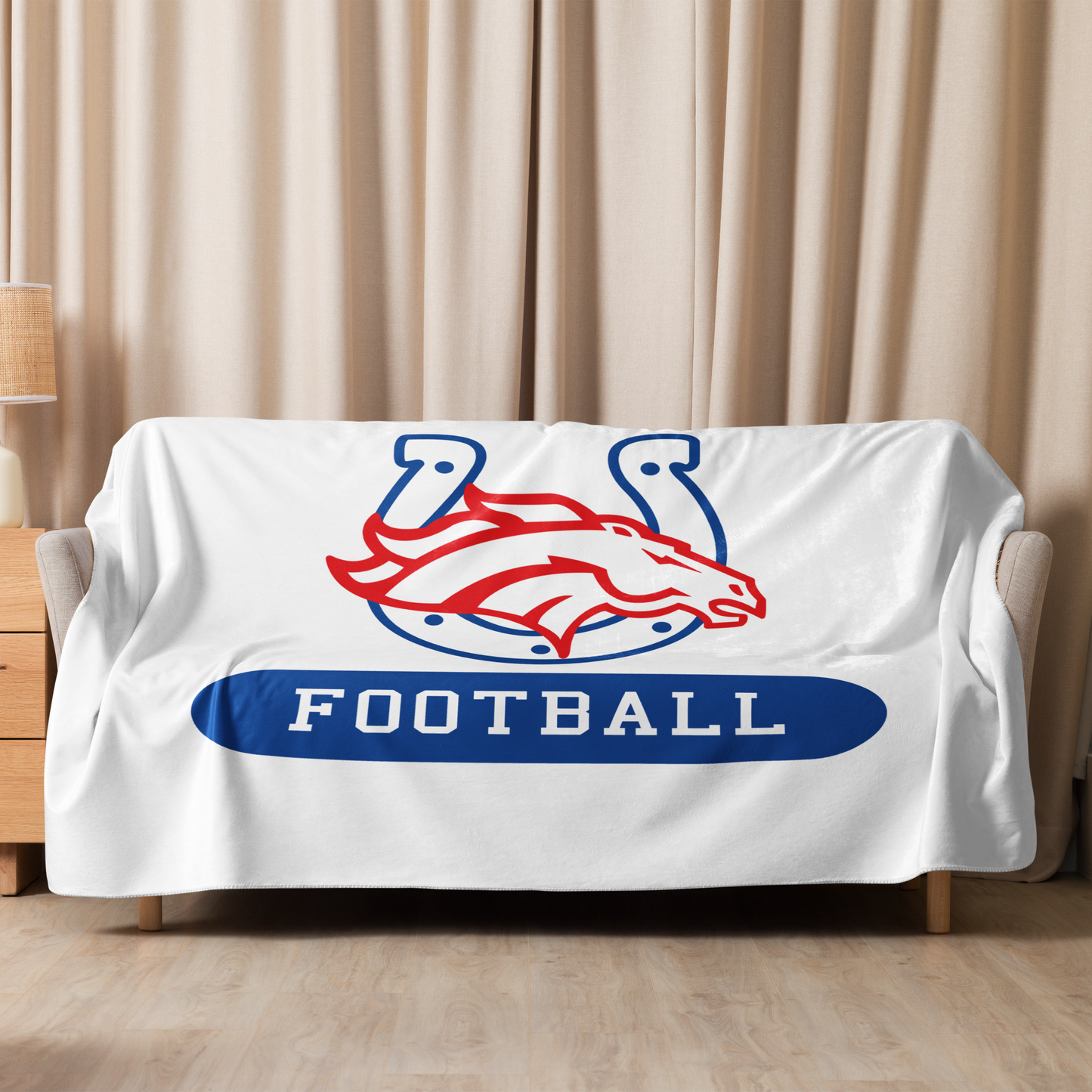 Colts & Broncos Cheer Sherpa blanket