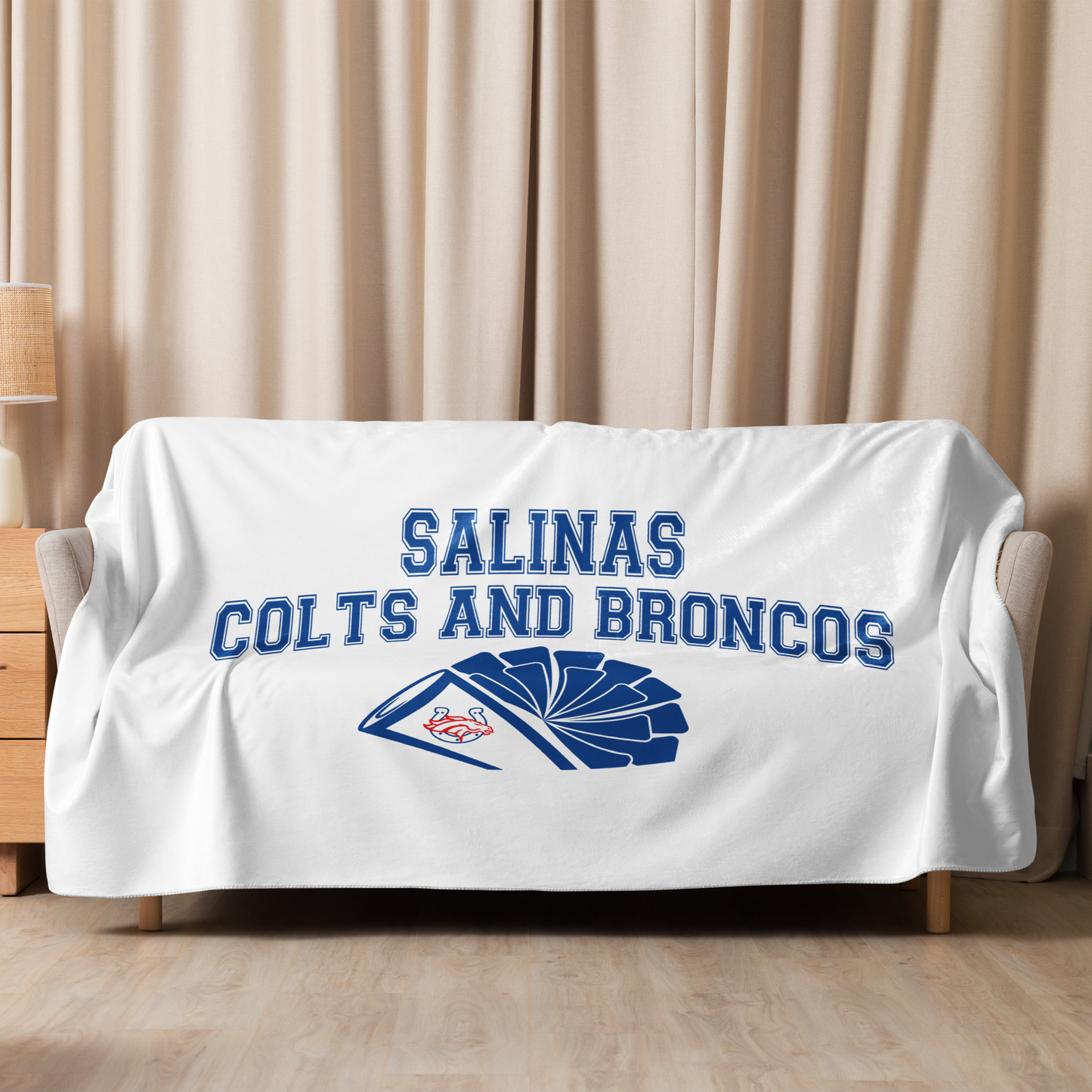 Colts & Broncos Cheer Sherpa blanket