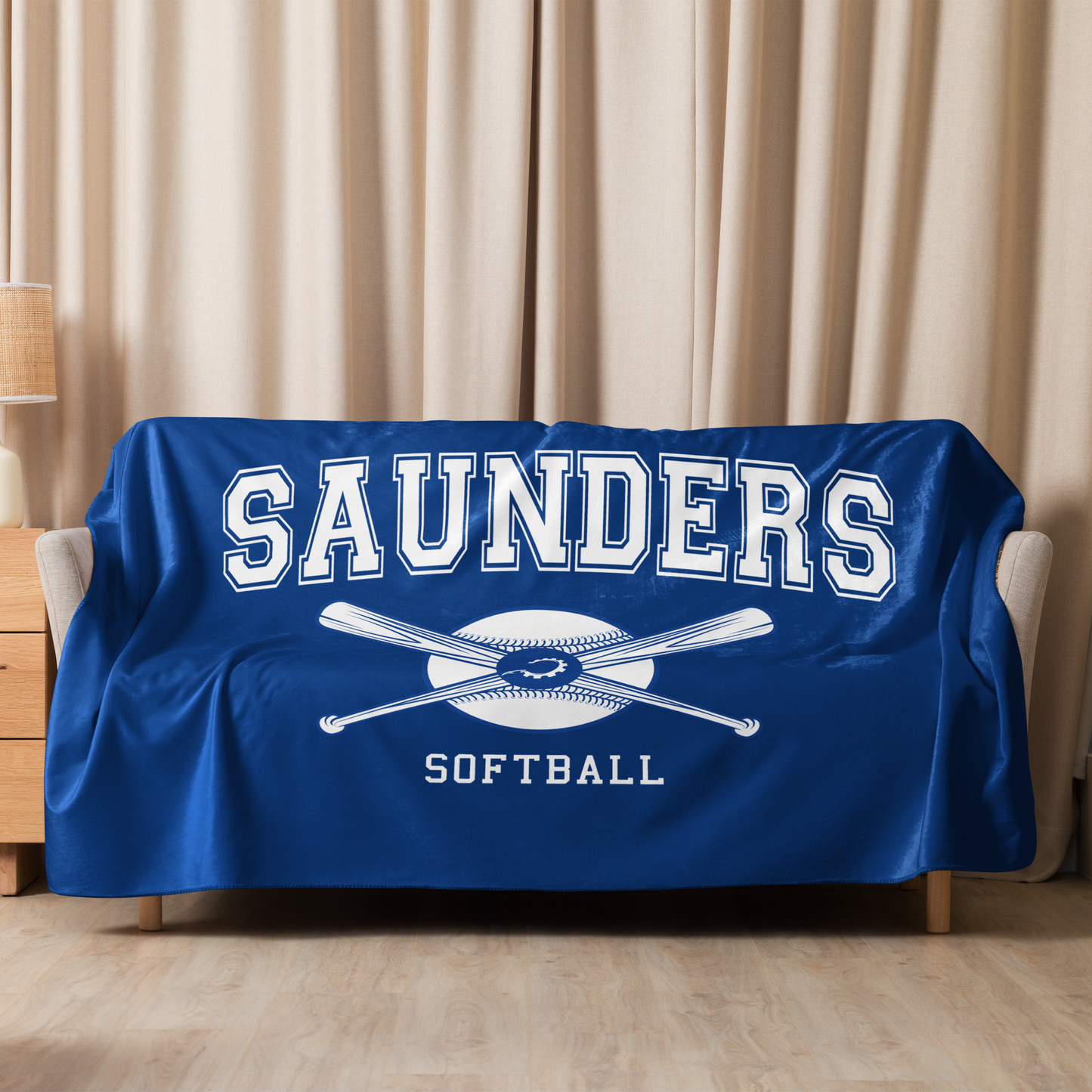 Saunders High School Softball Sherpa blanket