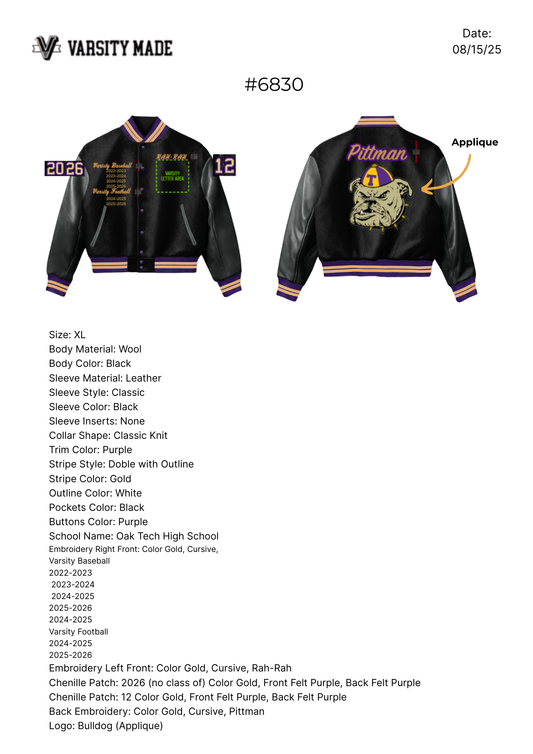 Additional Modifications (6830)