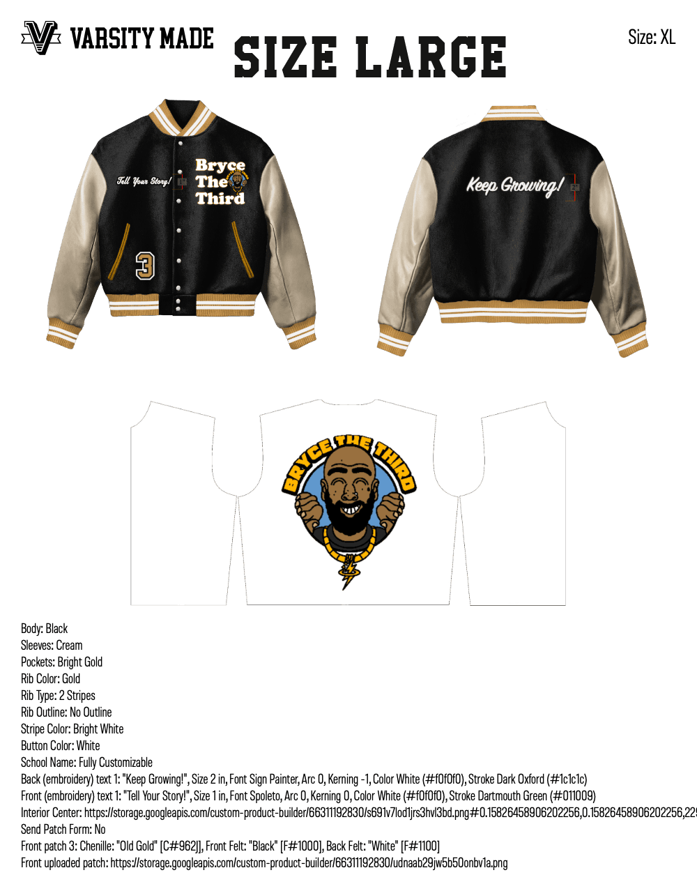 Redo #6374 w/Modifications - Size Large