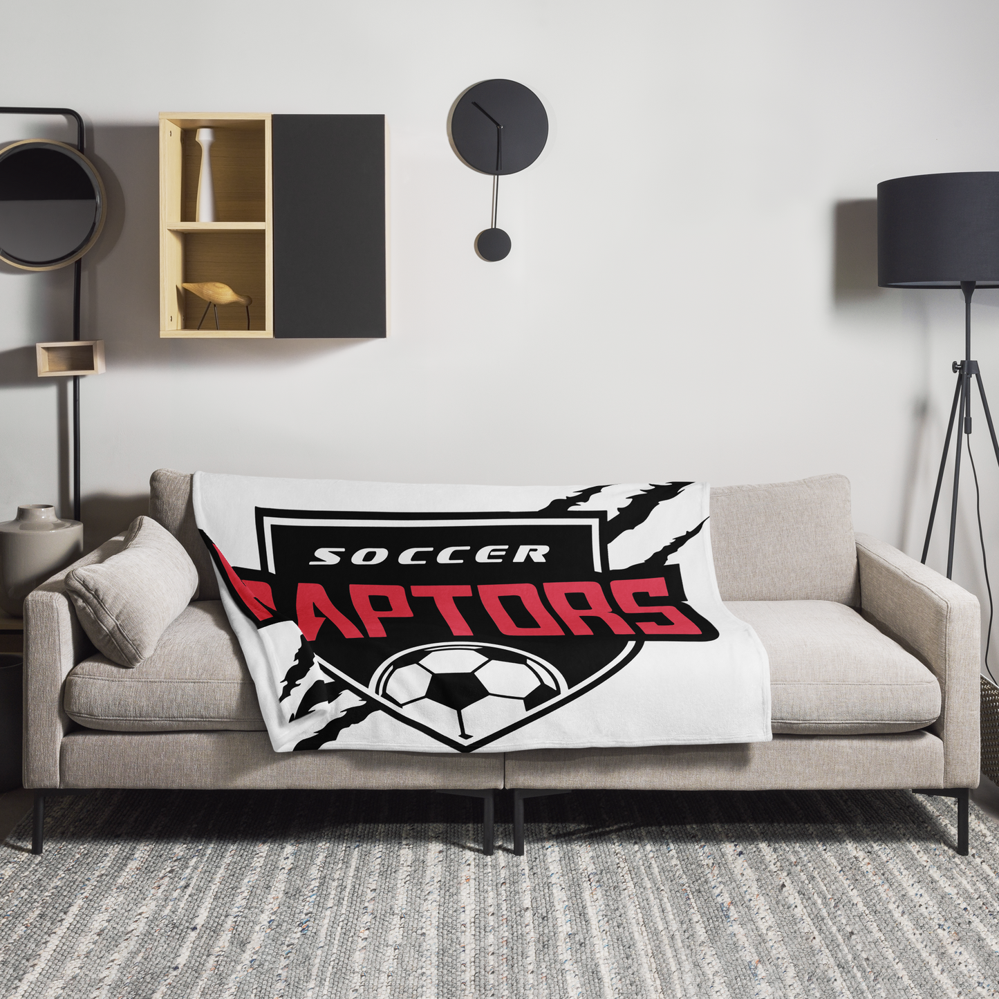 Raptors Soccer Throw Blanket