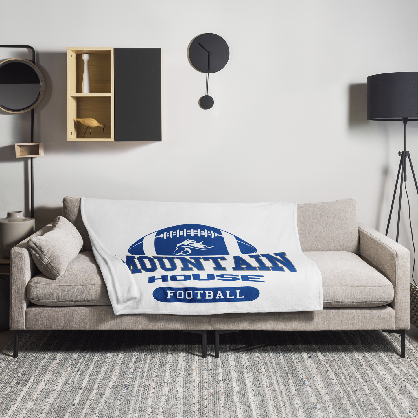 Mountain House Football Throw Blanket