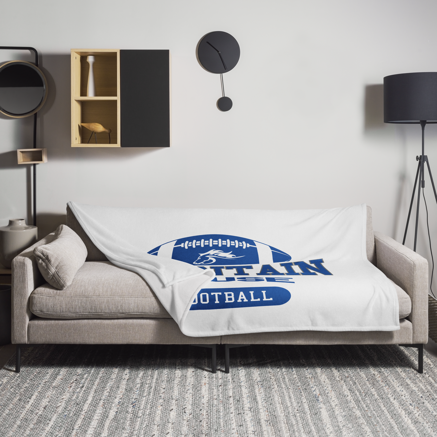 Mountain House Football Throw Blanket