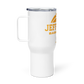 Jefferson Basketball Travel Mug with a Handle