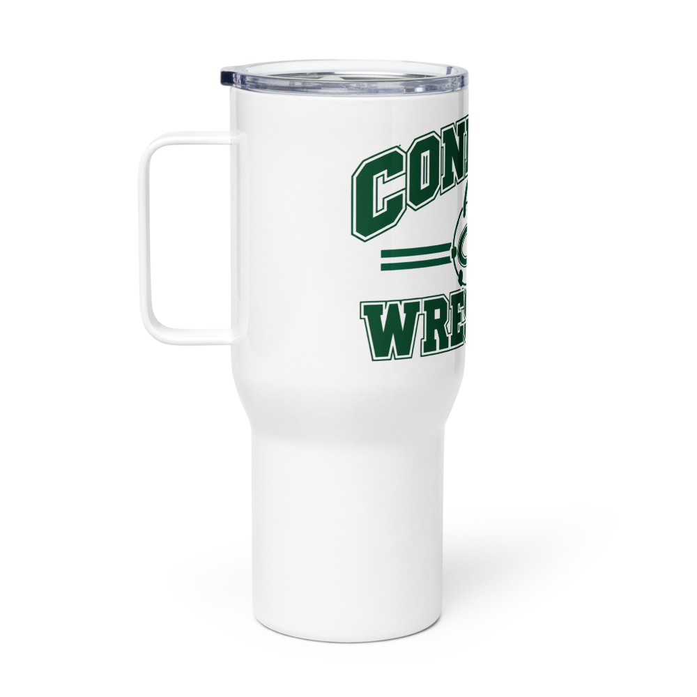 Connally Wrestling Blk Travel Mug with a Handle